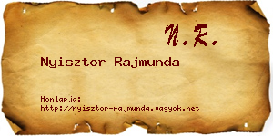 Nyisztor Rajmunda névjegykártya